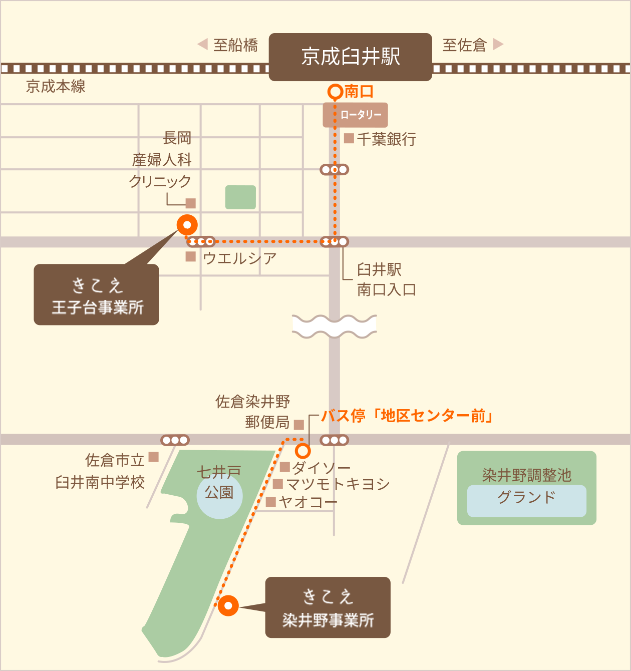 きこえ アクセスマップ